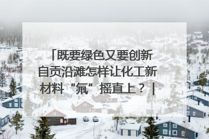 既要绿色又要创新 自贡沿滩怎样让化工新材料“氟”摇直上？｜美好生活有“盐”味