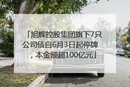 旭辉控股集团旗下7只公司债自6月3日起停牌，本金额超100亿元