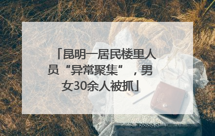 昆明一居民楼里人员“异常聚集”，男女30余人被抓