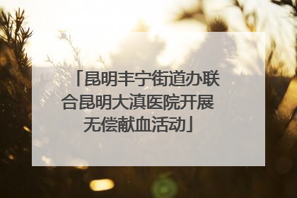 昆明丰宁街道办联合昆明大滇医院开展无偿献血活动