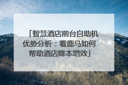 智慧酒店前台自助机优势分析：看鹿马如何帮助酒店降本增效