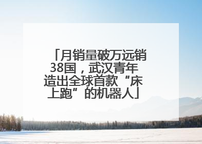 月销量破万远销38国，武汉青年造出全球首款“床上跑”的机器人