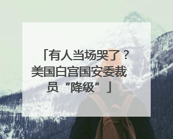 有人当场哭了？美国白宫国安委裁员“降级”