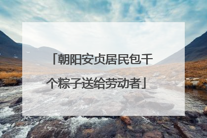 朝阳安贞居民包千个粽子送给劳动者
