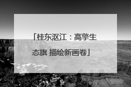 桂东沤江：高擎生态旗 描绘新画卷