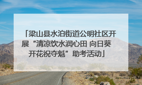 梁山县水泊街道公明社区开展“清凉饮水润心田 向日葵开花祝夺魁”助考活动