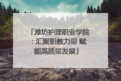 潍坊护理职业学院：汇聚职教力量 赋能高质量发展