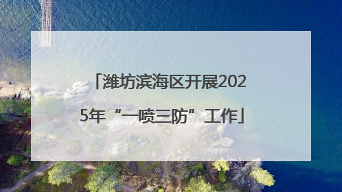 潍坊滨海区开展2025年“一喷三防”工作