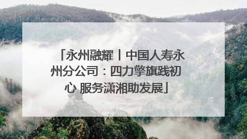 永州融耀丨中国人寿永州分公司：四力擎旗践初心 服务潇湘助发展