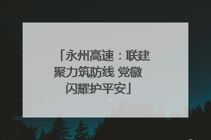 永州高速：联建聚力筑防线 党徽闪耀护平安