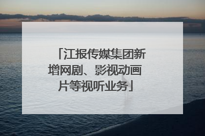 江报传媒集团新增网剧、影视动画片等视听业务