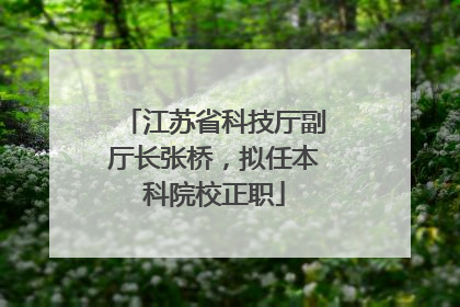 江苏省科技厅副厅长张桥，拟任本科院校正职