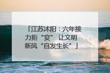 江苏沭阳：六年接力拒“宴” 让文明新风“自发生长”