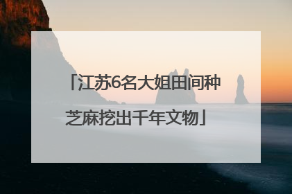 江苏6名大姐田间种芝麻挖出千年文物