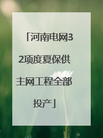 河南电网32项度夏保供主网工程全部投产
