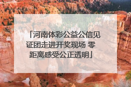 河南体彩公益公信见证团走进开奖现场 零距离感受公正透明