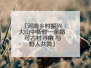 河南乡村振兴：大山中新修一条路 可古村寻幽 与野人共舞