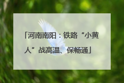 河南南阳：铁路“小黄人”战高温、保畅通