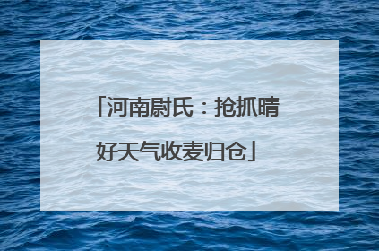 河南尉氏：抢抓晴好天气收麦归仓
