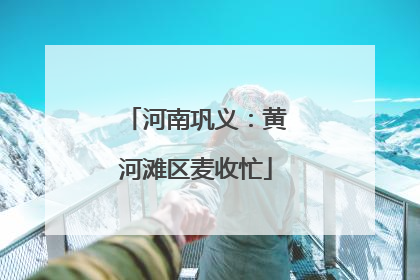 河南巩义：黄河滩区麦收忙