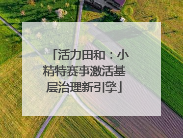 活力田和：小精特赛事激活基层治理新引擎
