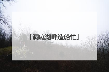 洞庭湖畔造船忙