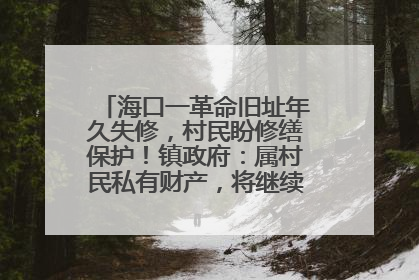 海口一革命旧址年久失修，村民盼修缮保护！镇政府：属村民私有财产，将继续争取修缮资金