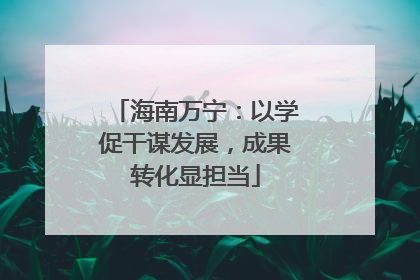 海南万宁：以学促干谋发展，成果转化显担当
