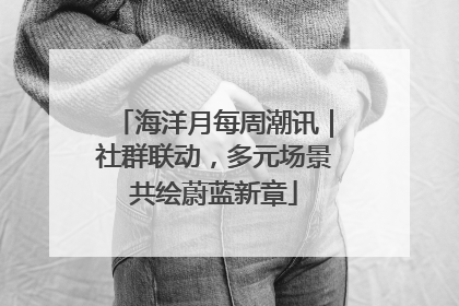 海洋月每周潮讯｜社群联动，多元场景共绘蔚蓝新章