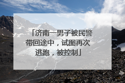 济南一男子被民警带回途中，试图再次逃跑，被控制