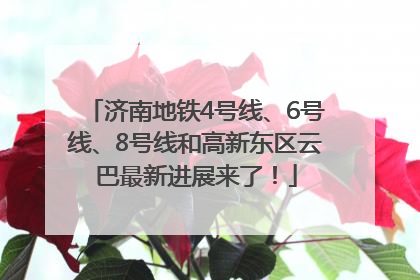 济南地铁4号线、6号线、8号线和高新东区云巴最新进展来了！