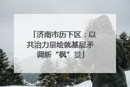 济南市历下区：以共治力量绘就基层矛调新“枫”景