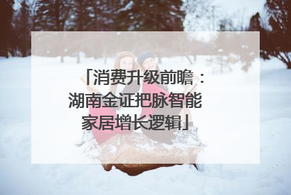消费升级前瞻：湖南金证把脉智能家居增长逻辑