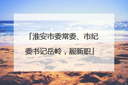 淮安市委常委、市纪委书记岳岭，履新职