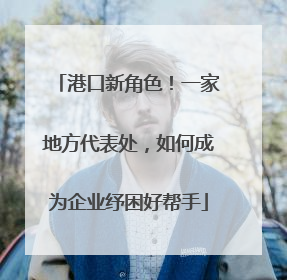 港口新角色！一家地方代表处，如何成为企业纾困好帮手