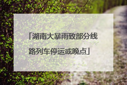 湖南大暴雨致部分线路列车停运或晚点