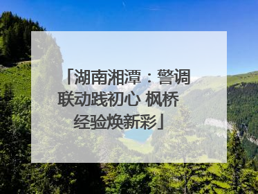 湖南湘潭：警调联动践初心 枫桥经验焕新彩