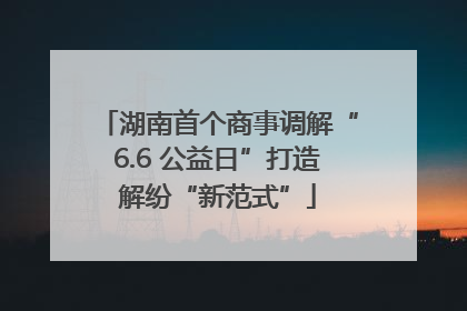 湖南首个商事调解“6.6 公益日”打造解纷“新范式”