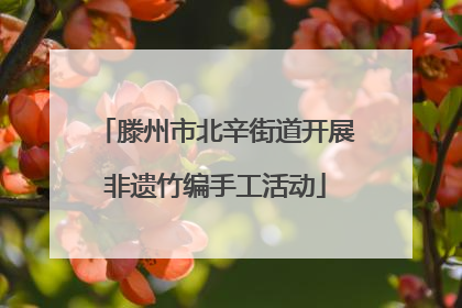 滕州市北辛街道开展非遗竹编手工活动
