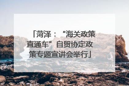 菏泽：“海关政策直通车”自贸协定政策专题宣讲会举行