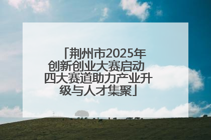 荆州市2025年创新创业大赛启动 四大赛道助力产业升级与人才集聚