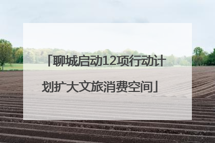 聊城启动12项行动计划扩大文旅消费空间