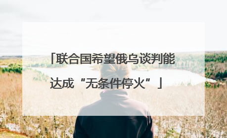 联合国希望俄乌谈判能达成“无条件停火”