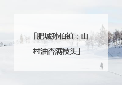 肥城孙伯镇：山村油杏满枝头