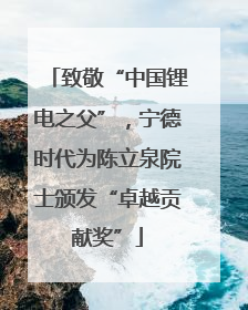 致敬“中国锂电之父”，宁德时代为陈立泉院士颁发“卓越贡献奖”