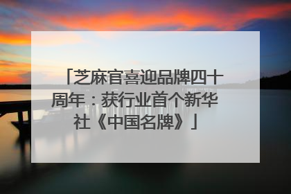 芝麻官喜迎品牌四十周年：获行业首个新华社《中国名牌》