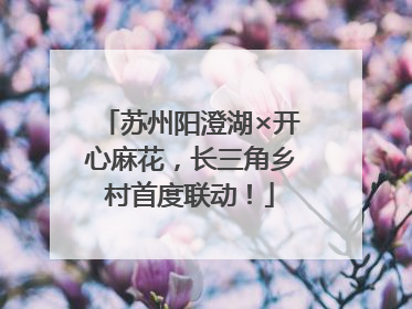 苏州阳澄湖×开心麻花，长三角乡村首度联动！