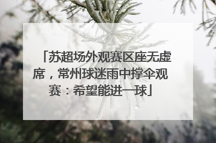 苏超场外观赛区座无虚席，常州球迷雨中撑伞观赛：希望能进一球