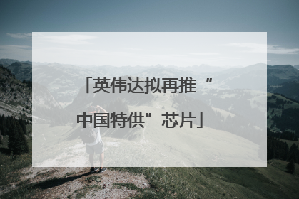 英伟达拟再推“中国特供”芯片