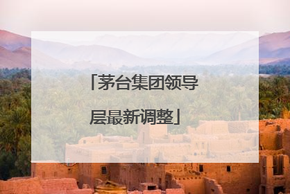 茅台集团领导层最新调整